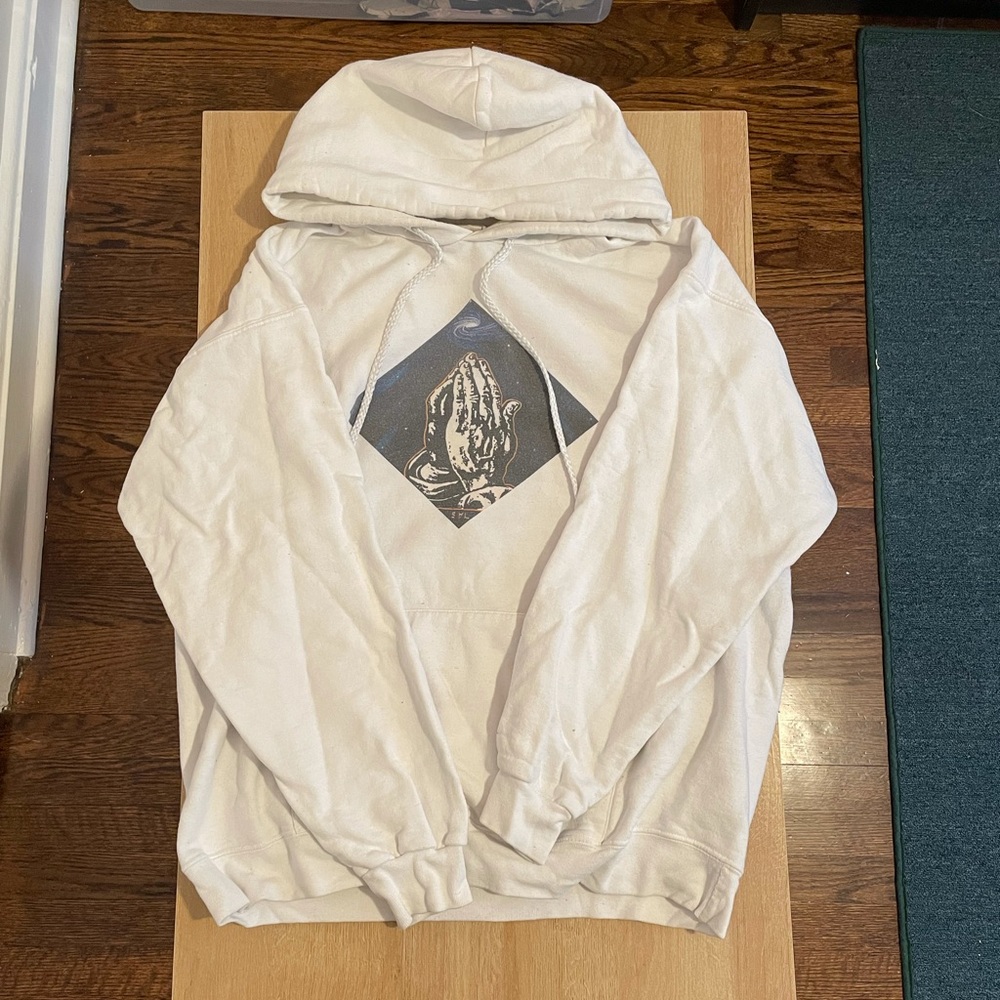 White artistic hoodie